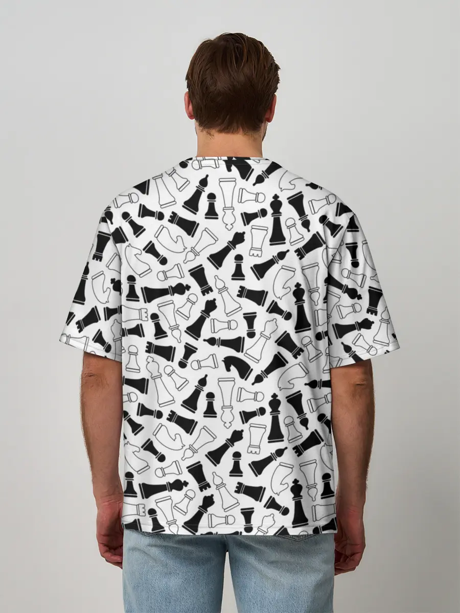 Мужская футболка оверсайз / Шахматы