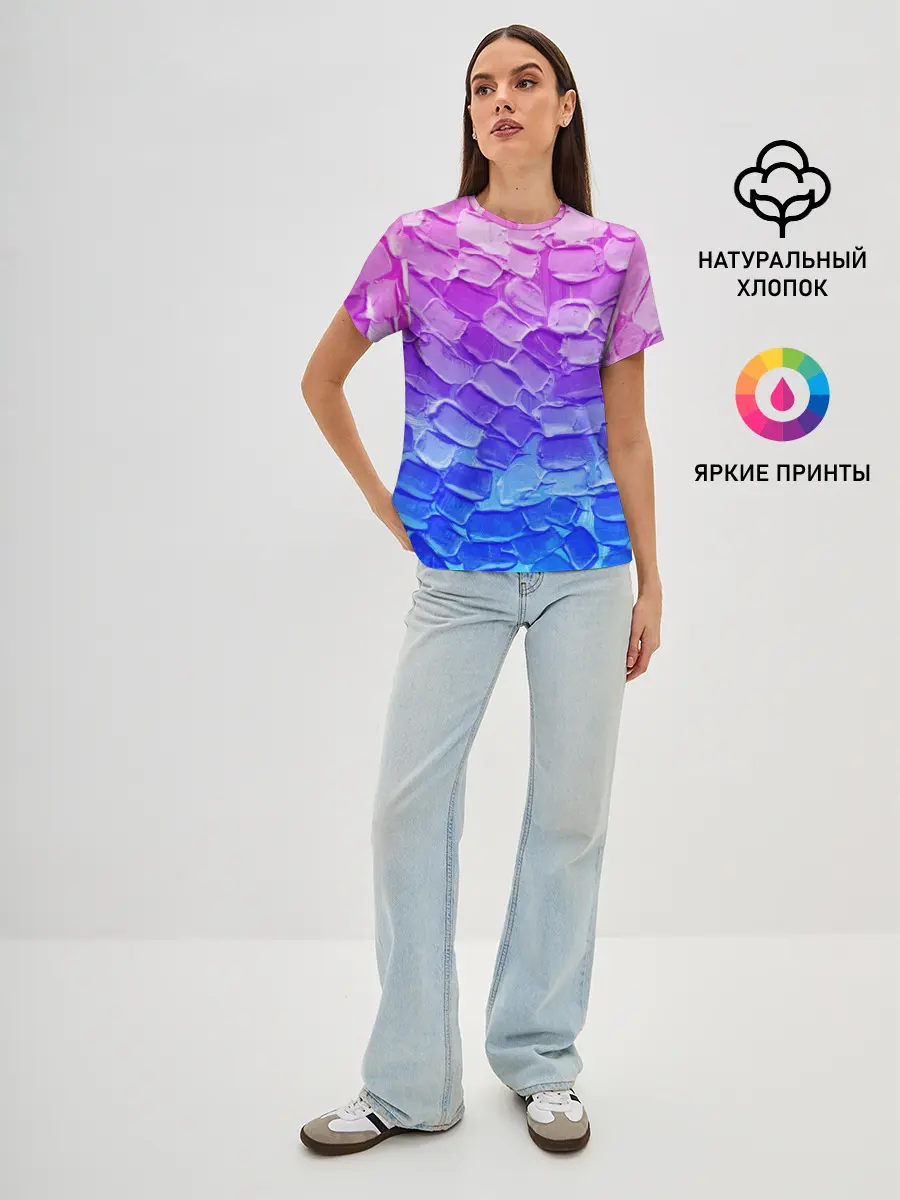 Женская базовая футболка / Необычные краски