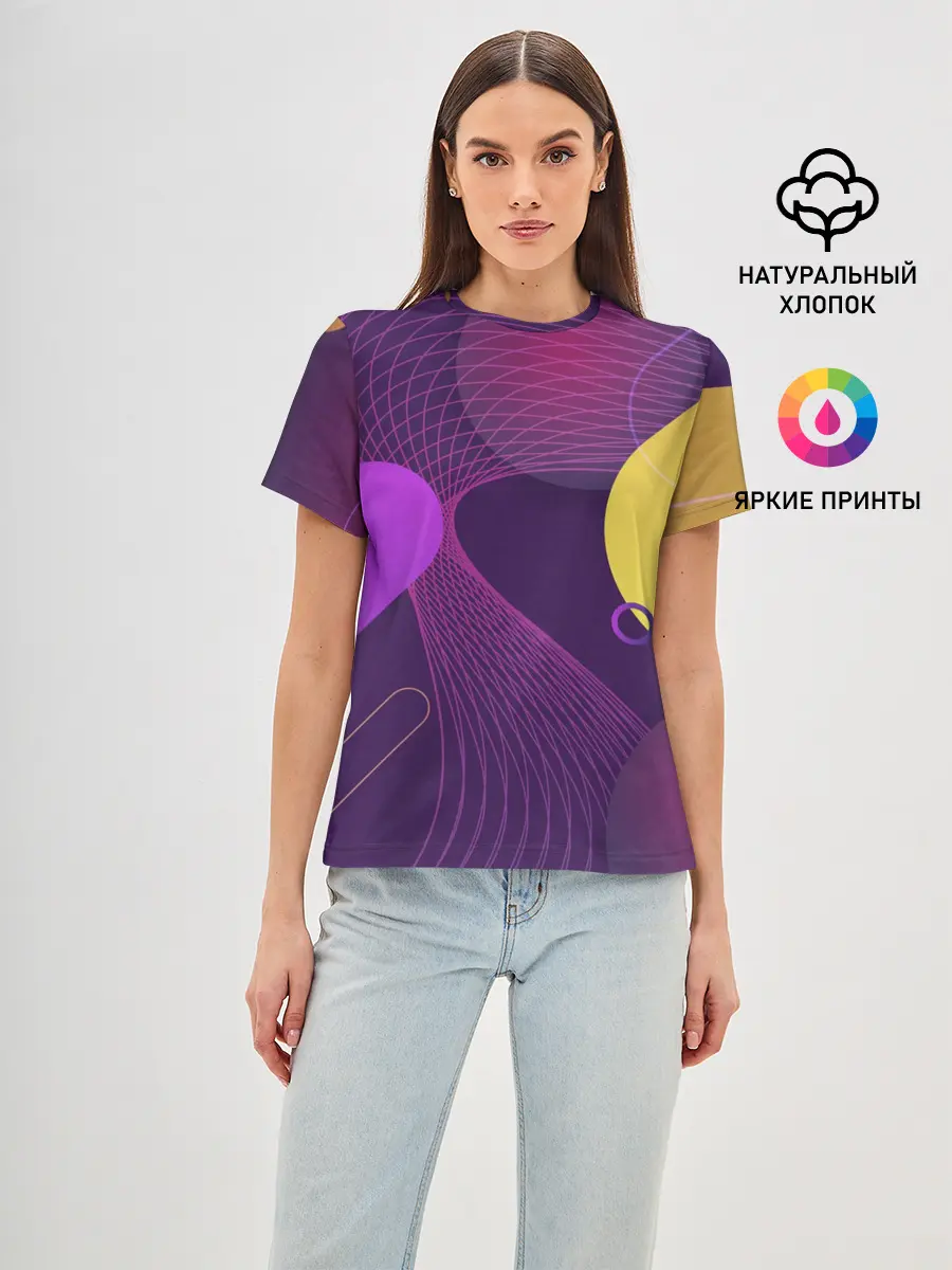 Женская базовая футболка / ГЕОМЕТРИЧЕСКИЕ ЛИНИИ