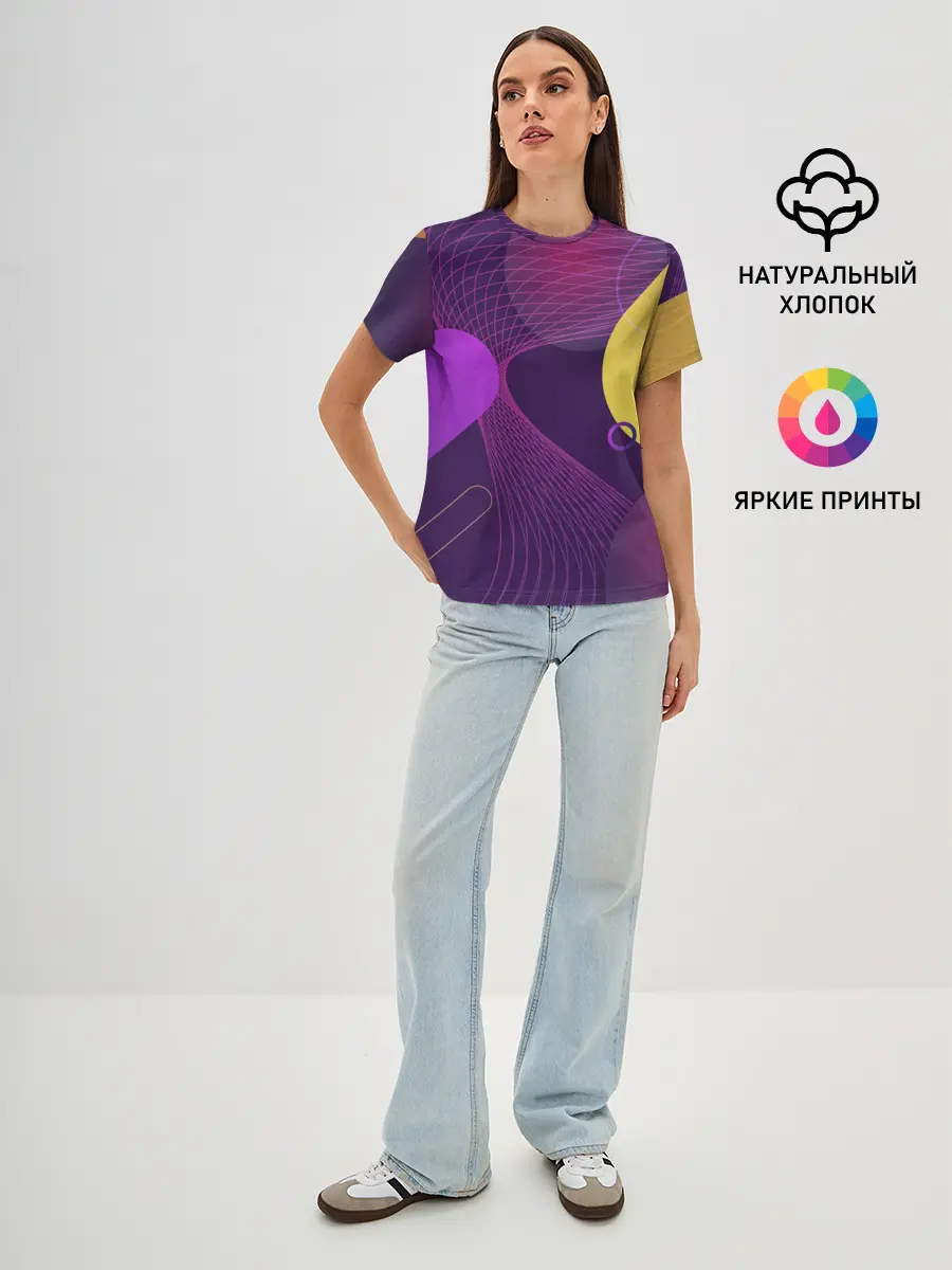 Женская базовая футболка / ГЕОМЕТРИЧЕСКИЕ ЛИНИИ