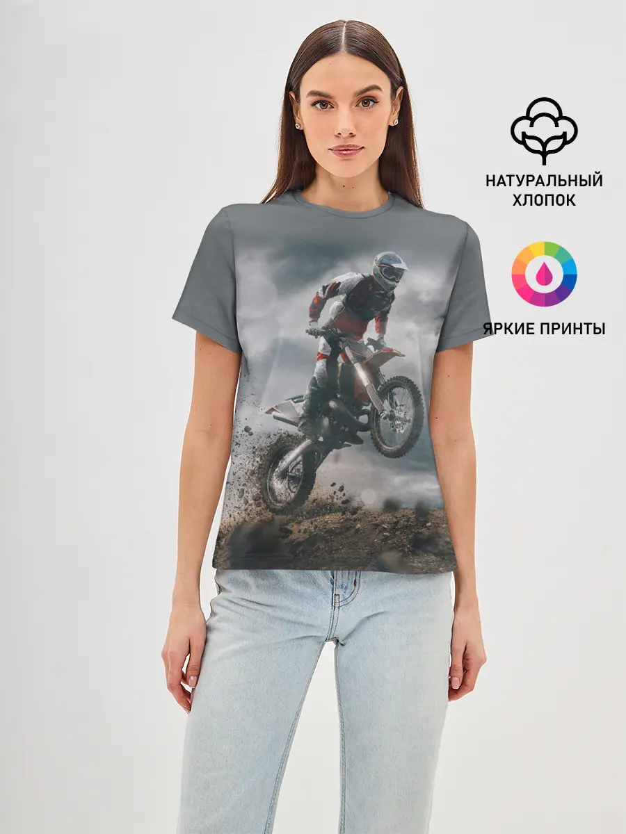 Женская базовая футболка / МОТОКРОСС КТМ | MOTOCROSS KTM