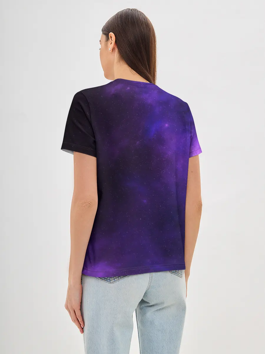Женская базовая футболка / Фиолетовая звезда