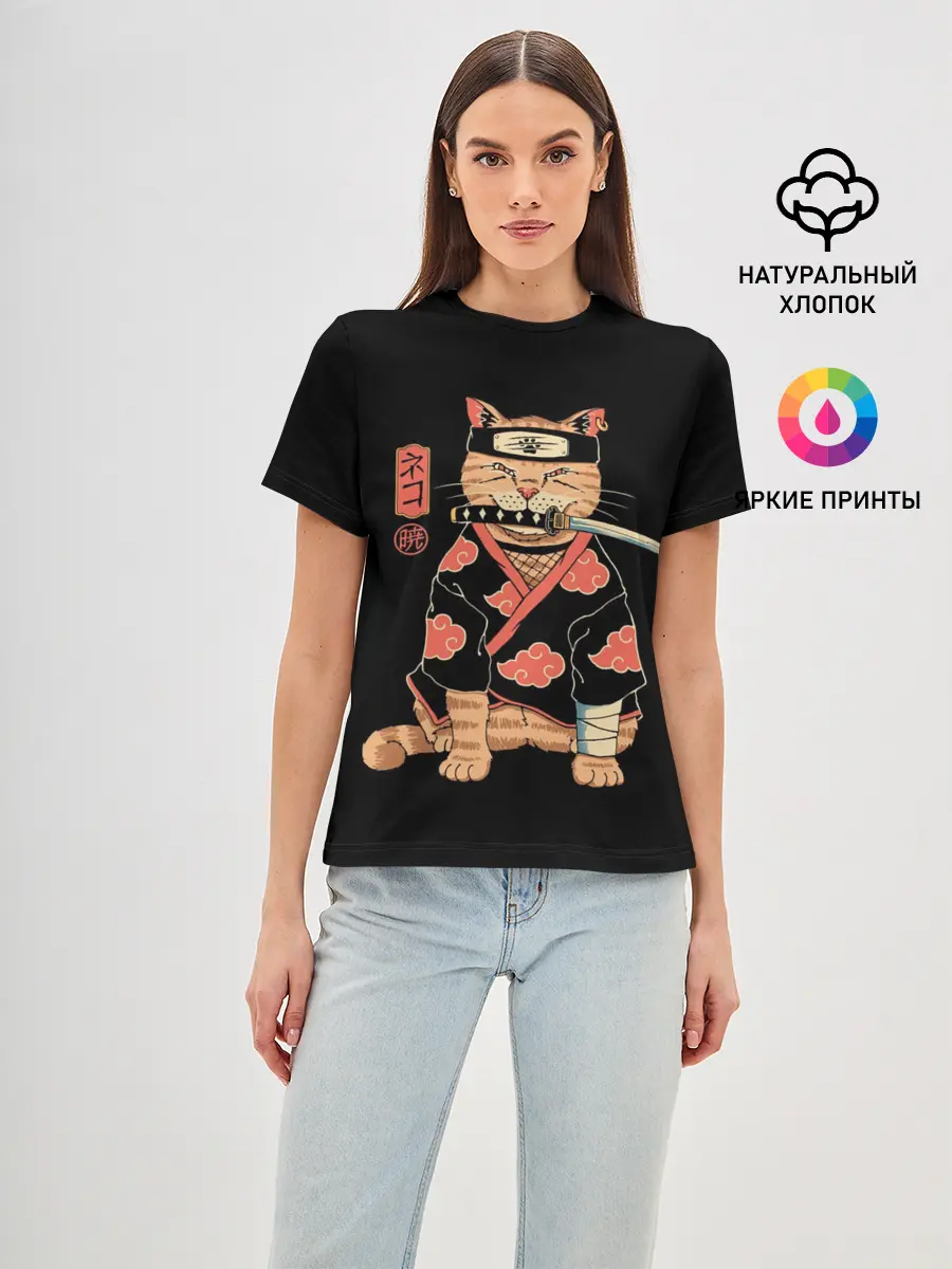 Женская базовая футболка / ITACHI CAT