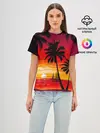 Женская базовая футболка / Гавайский закат