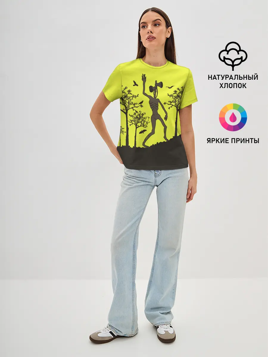 Женская базовая футболка / Siren Head