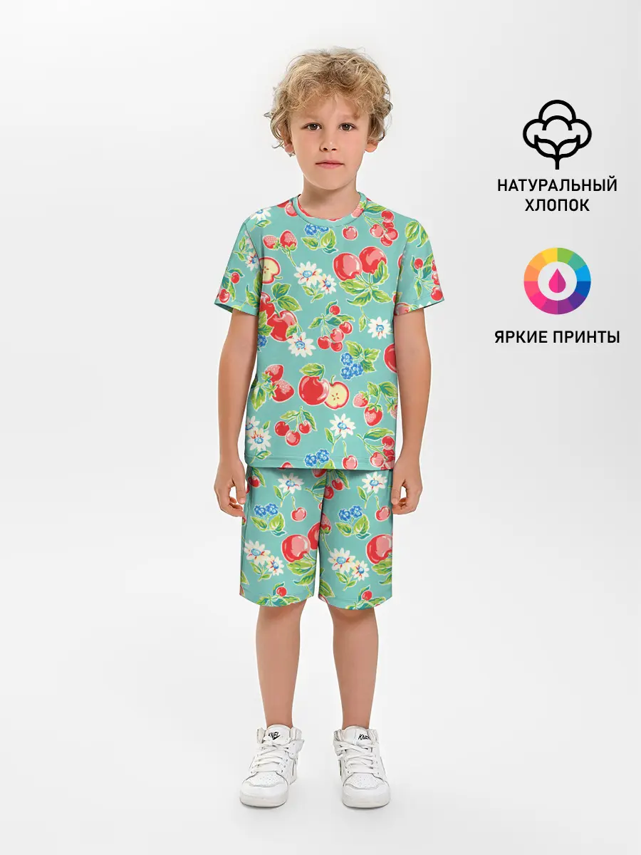 Детская пижама с шортами / Яркое лето