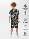 Детская пижама с шортами / Хаос белого на черном