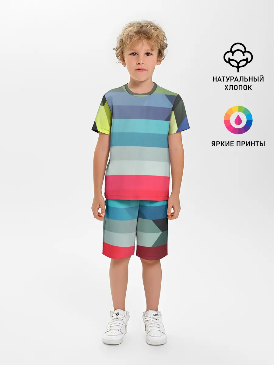 Детская пижама с шортами / ТЕКСТУРА ЛИНИИ