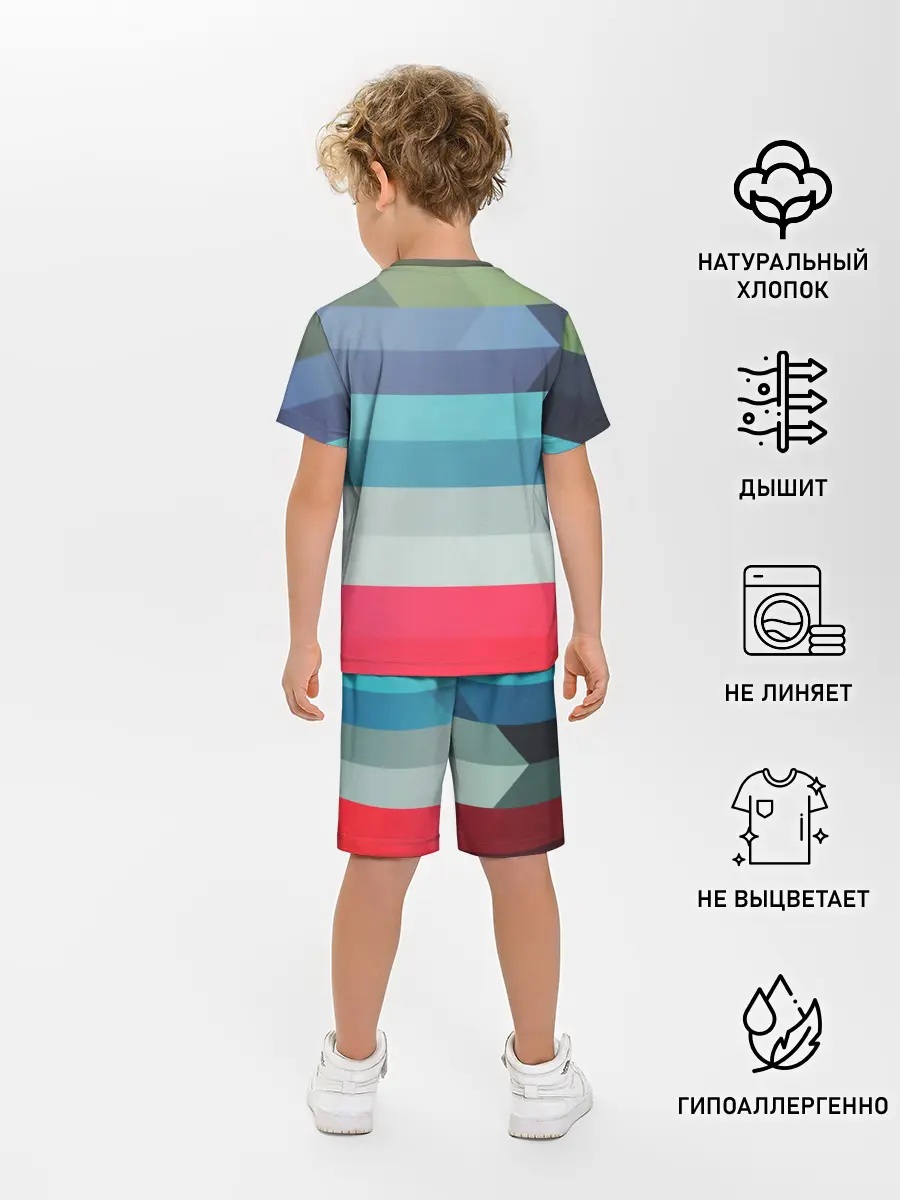 Детская пижама с шортами / ТЕКСТУРА ЛИНИИ