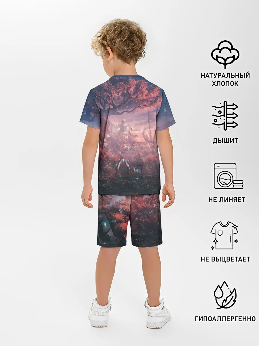 Детская пижама с шортами / Anime art tree