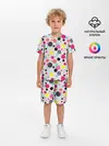 Детская пижама с шортами / Горох разноцветный.