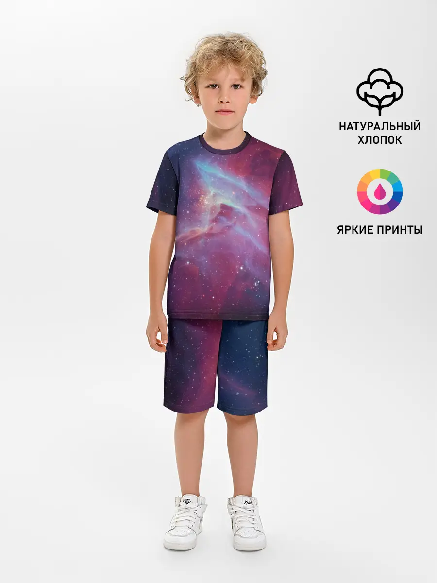 Детская пижама с шортами / Космос