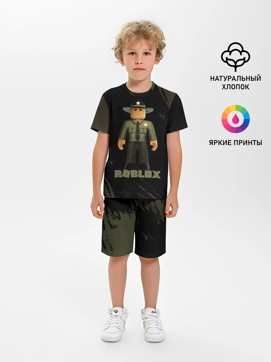 Детская пижама с шортами / ШЕРИФ | РОБЛОКС