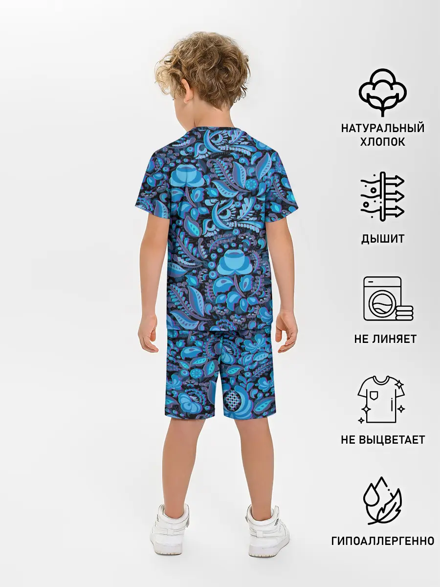 Детская пижама с шортами / ГЖЕЛЬ ГЛИТЧ | GG | ГГ