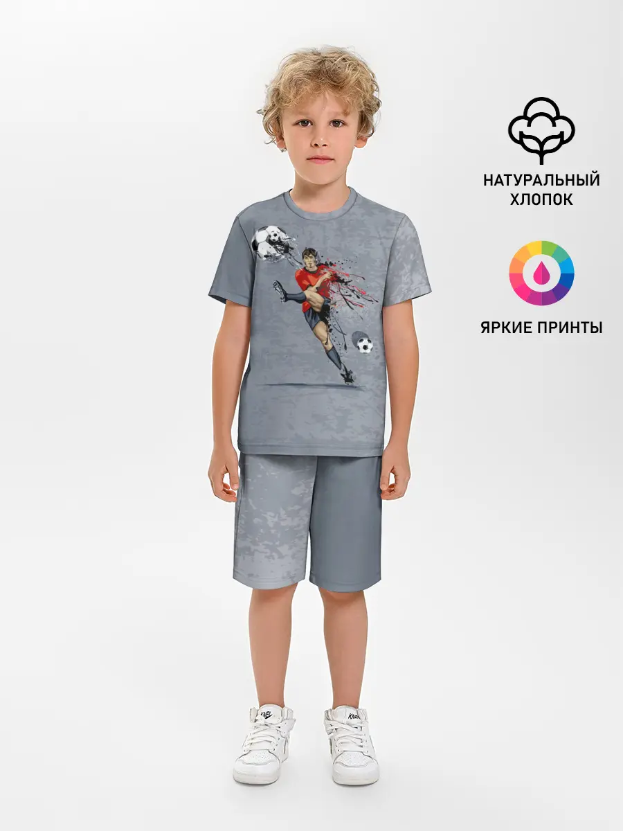 Детская пижама с шортами / Футбол
