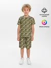 Детская пижама с шортами / Камуфляж Коты