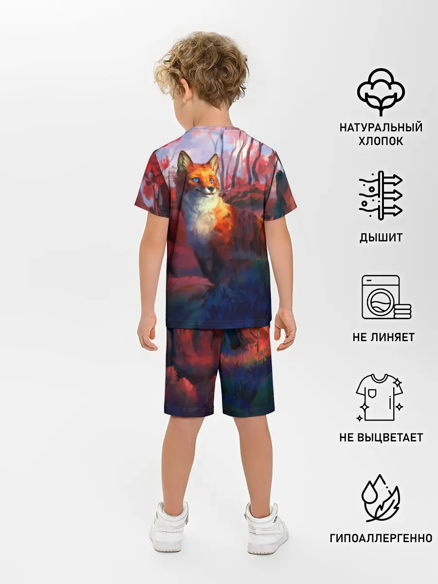 Детская пижама с шортами / Рыжая лиса