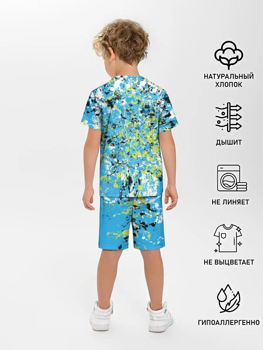 Детская пижама с шортами / Абстракция