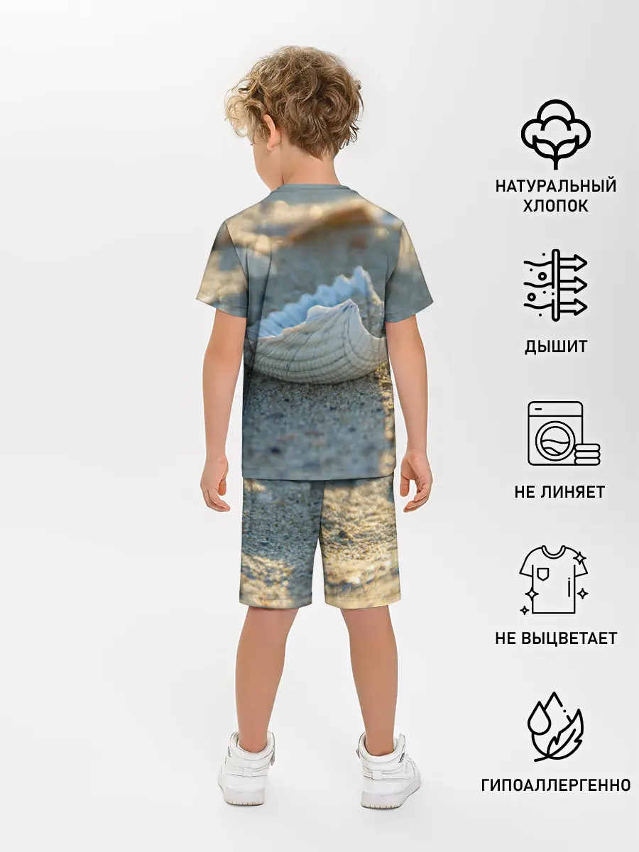 Детская пижама с шортами / Морская ракушка