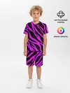 Детская пижама с шортами / Неоновая зебра