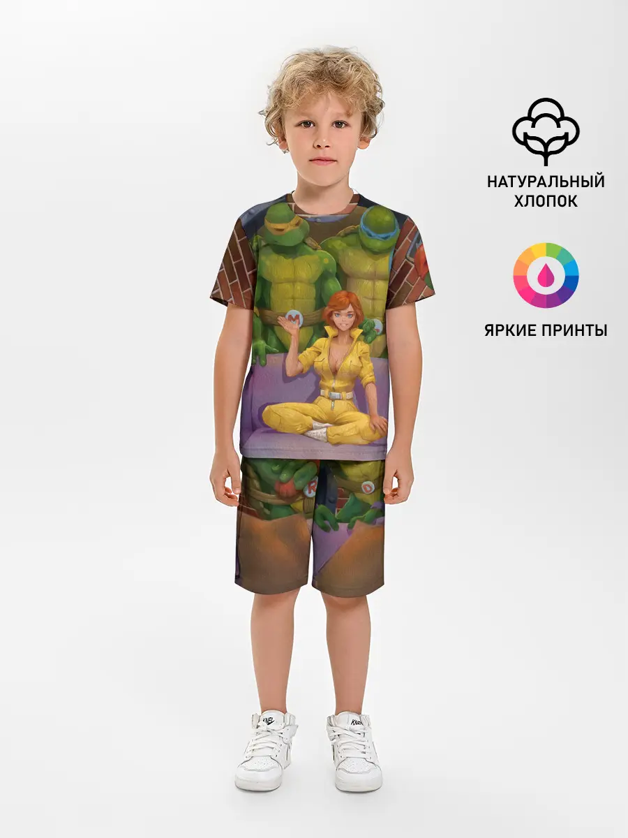 Детская пижама с шортами / ЧЕРЕПАШКИХАБ