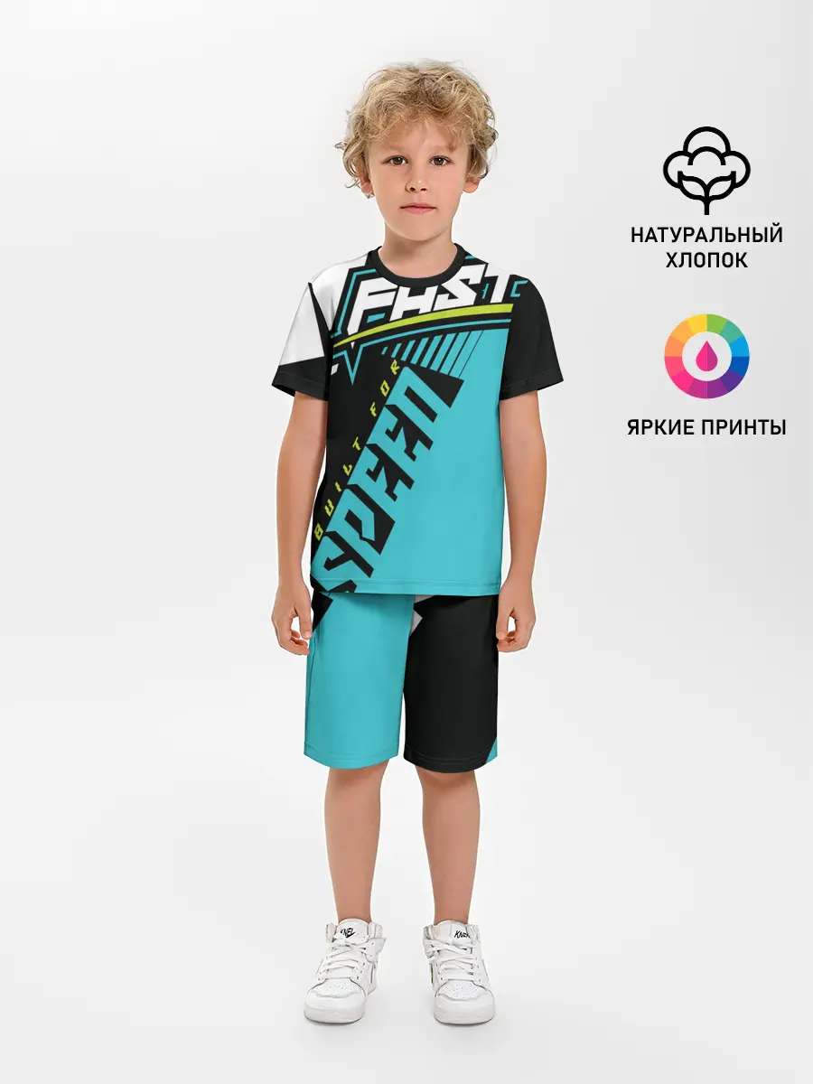 Детская пижама с шортами / Форма для мотокросса FOX