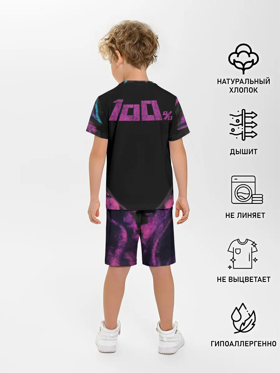 Детская пижама с шортами / Mob psycho 100 power