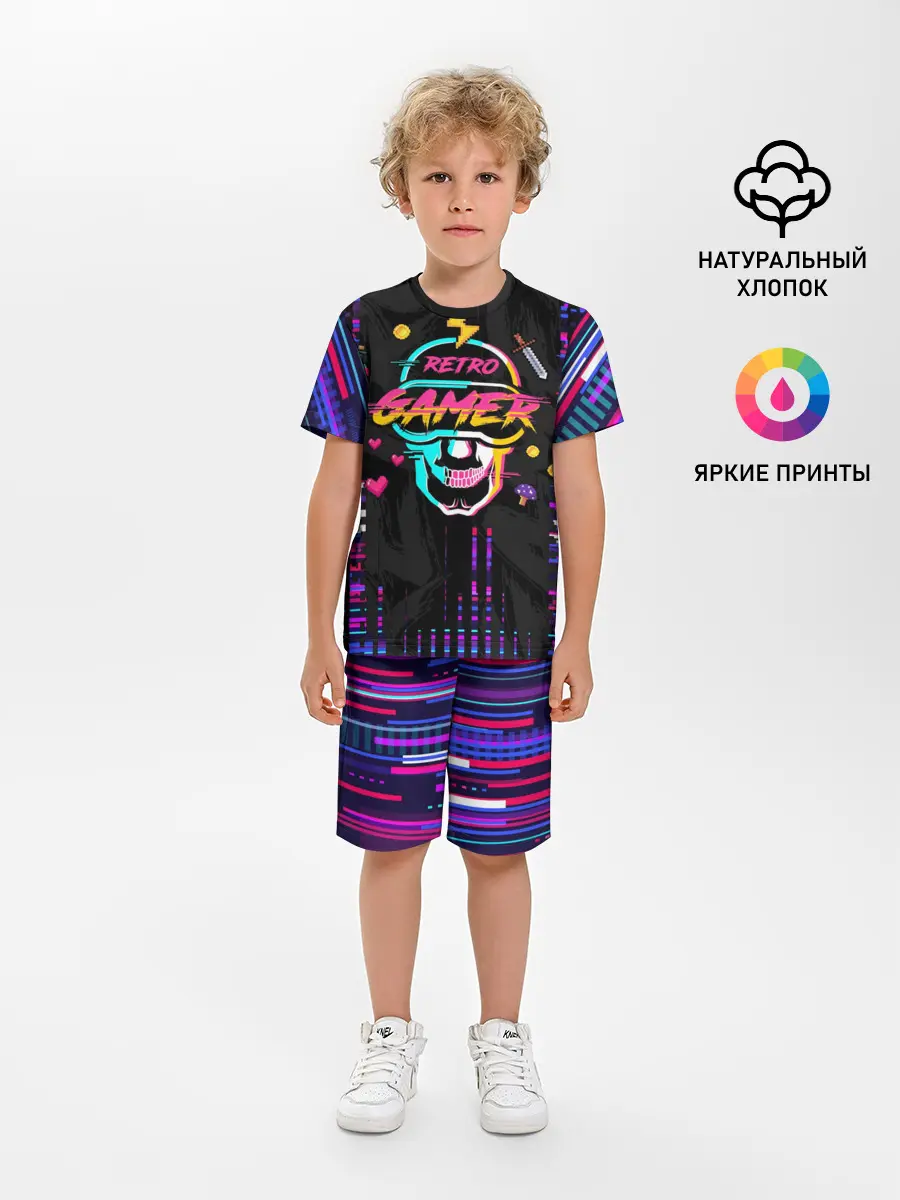Детская пижама с шортами / RETROGAMER3D47