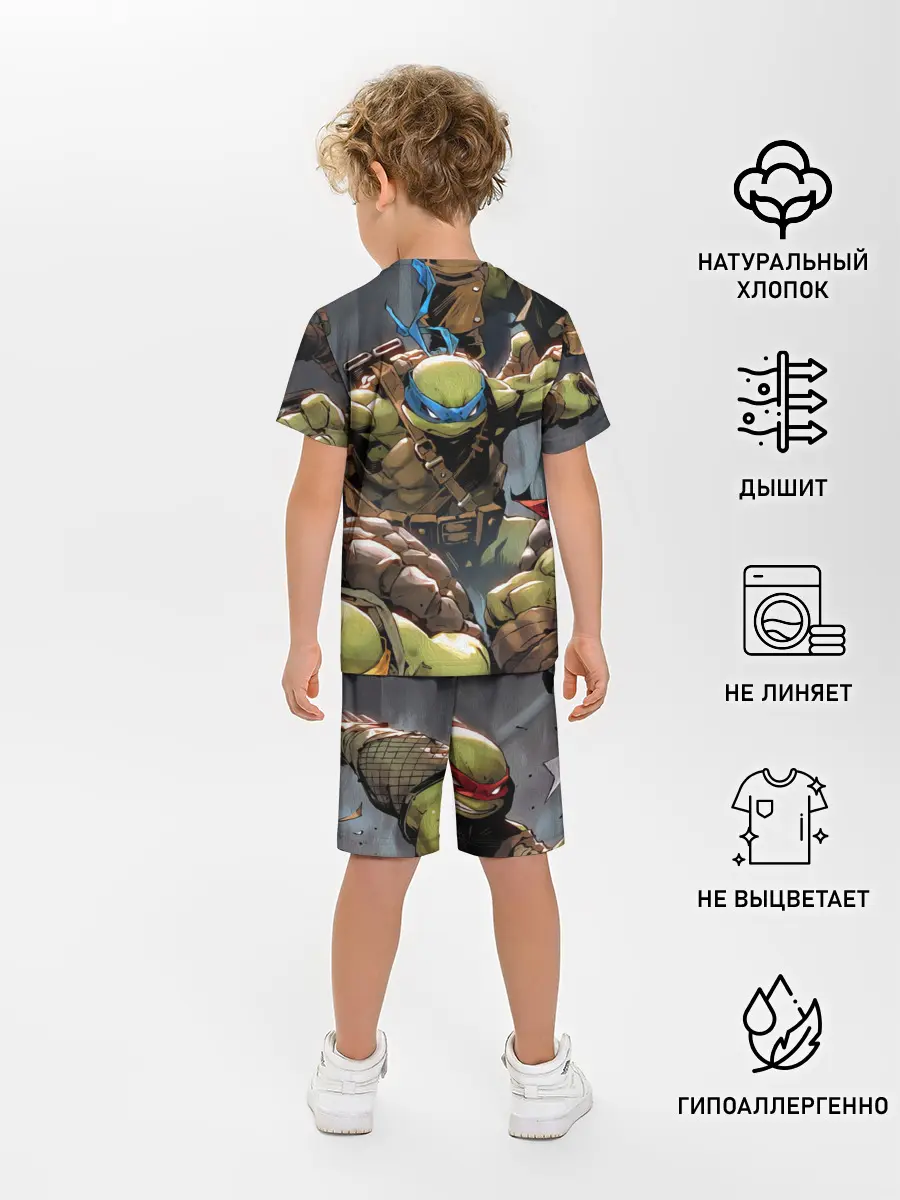 Детская пижама с шортами / ЧЕРЕПАШКИ
