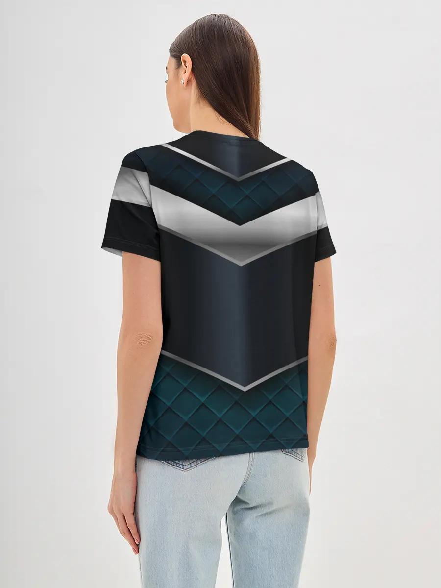 Женская базовая футболка / 3D dark metal