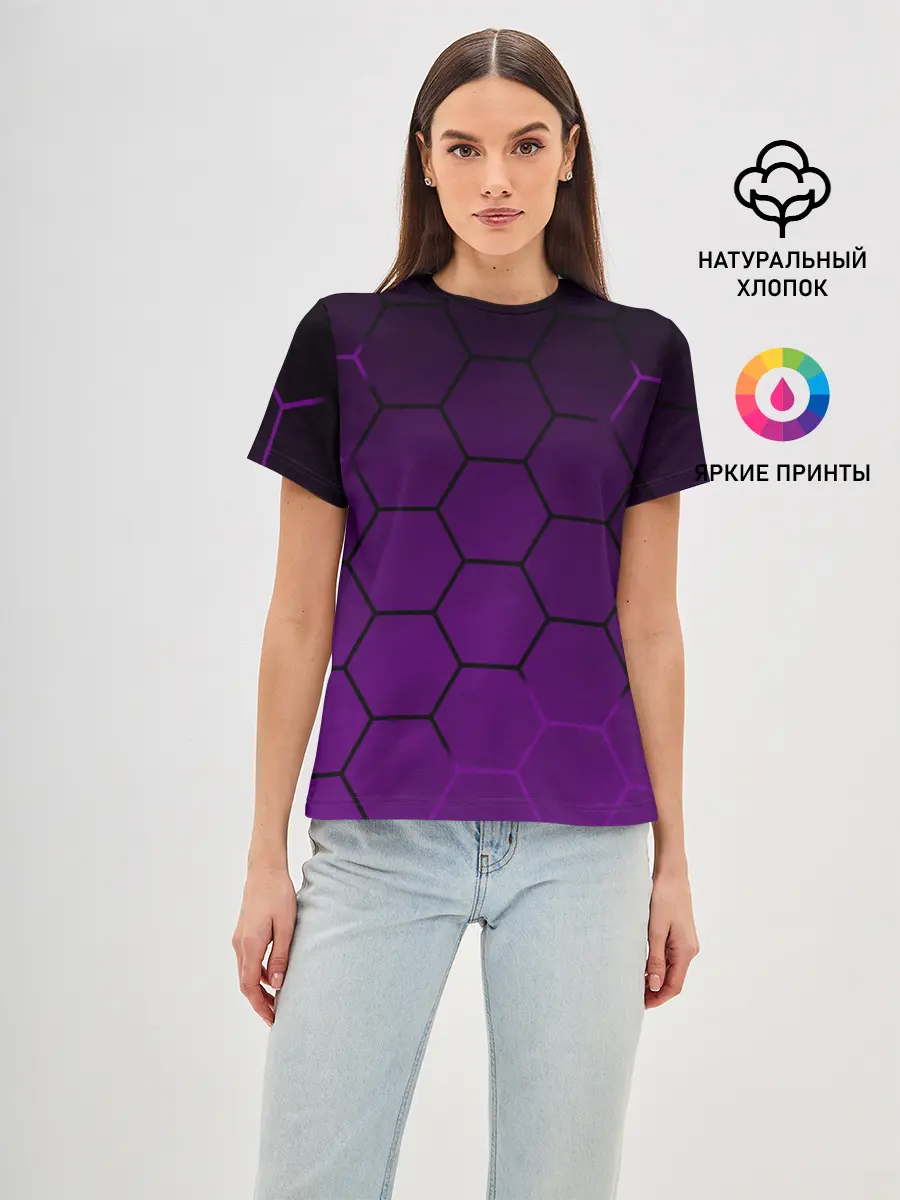 Женская базовая футболка / Неоновая броня