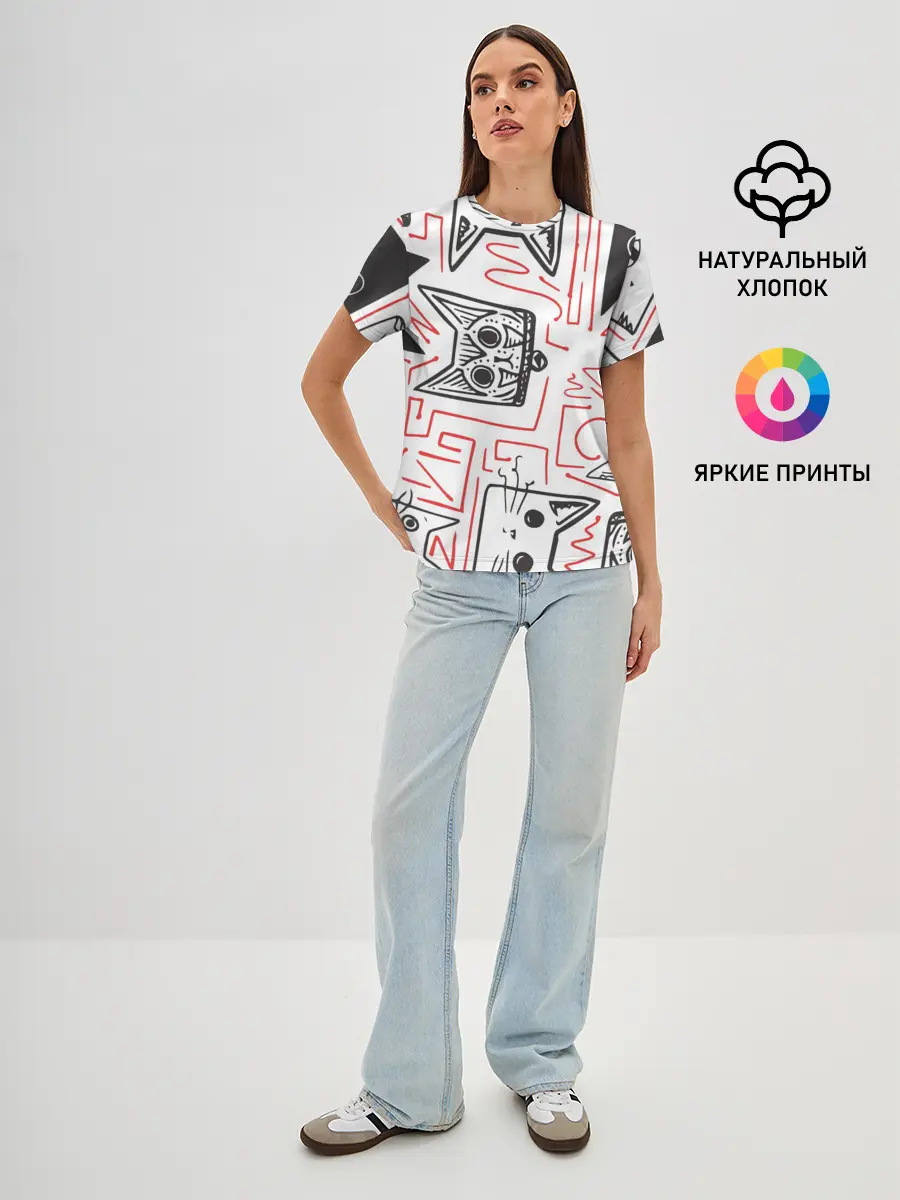 Женская базовая футболка / Cats