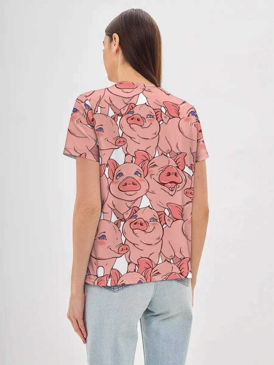 Женская базовая футболка / Свиньи