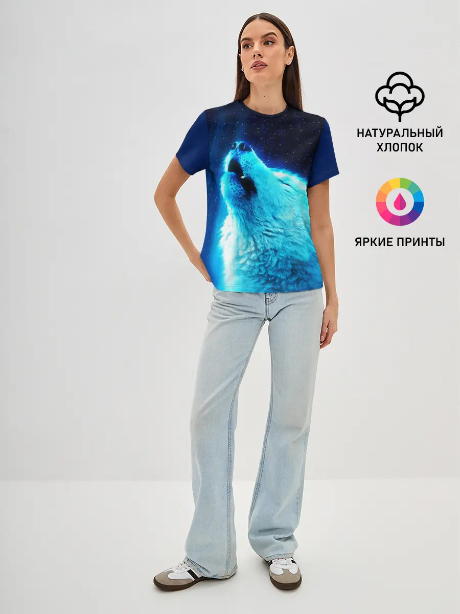 Женская базовая футболка / ВОЛЧИЙ ВОЙ