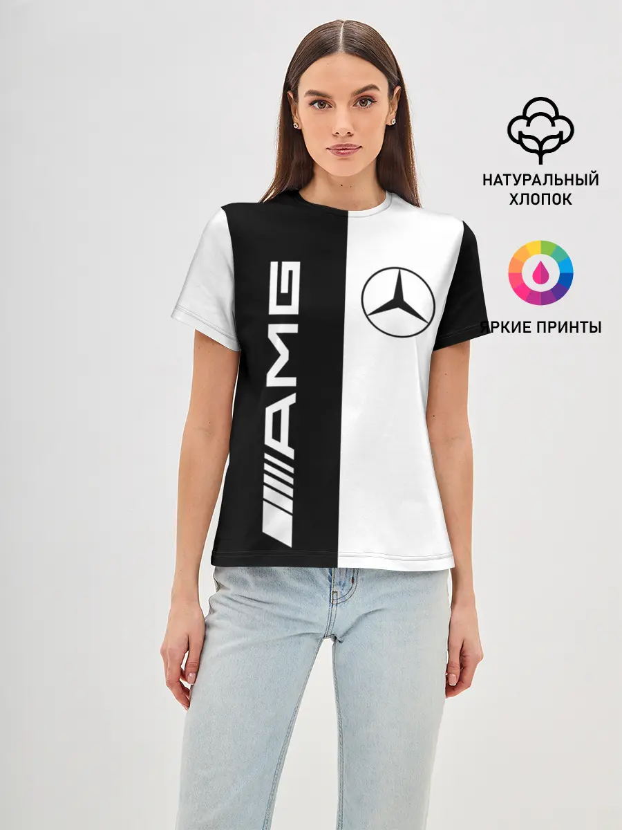Женская базовая футболка / MERCEDES AMG | МЕРСЕДЕС