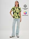 Женская базовая футболка / Avocado background