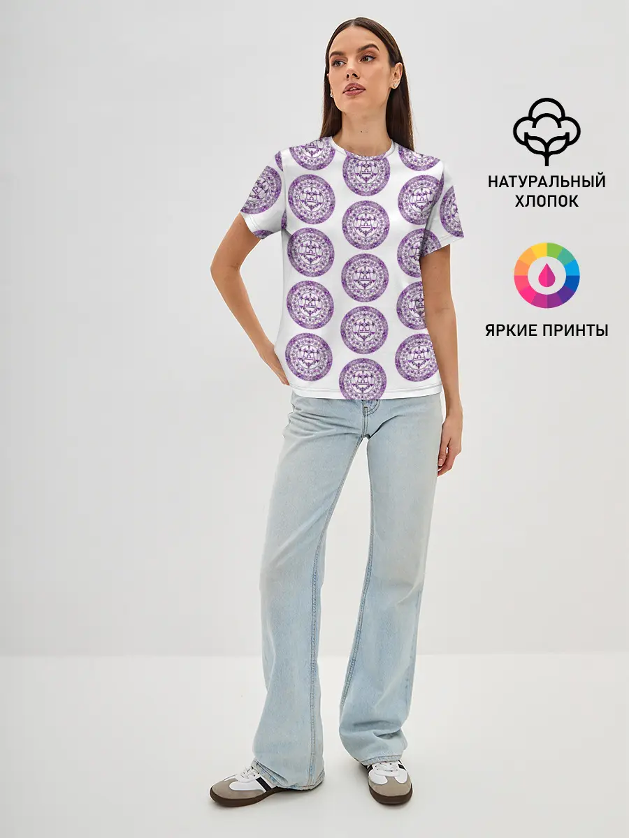 Женская базовая футболка / Пентаграмма Весы