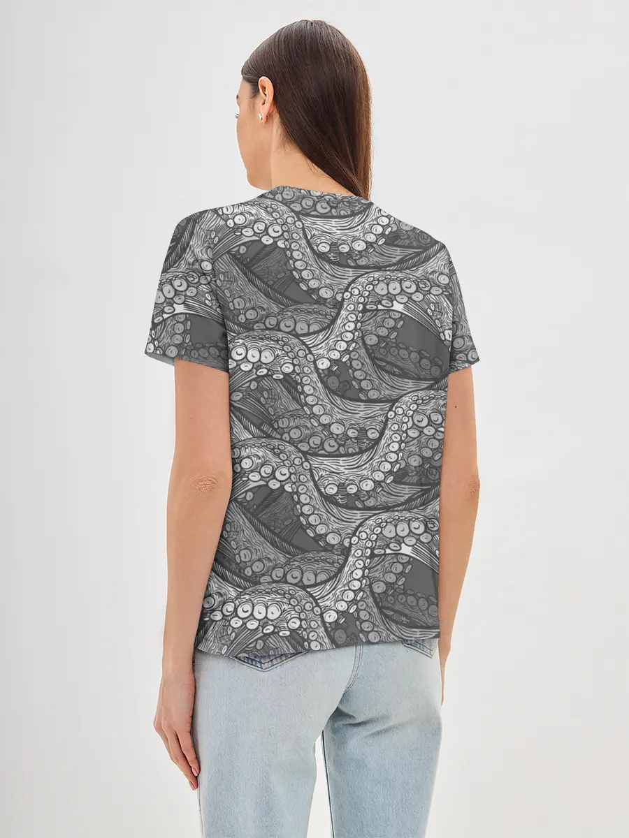 Женская базовая футболка / Octopus dark