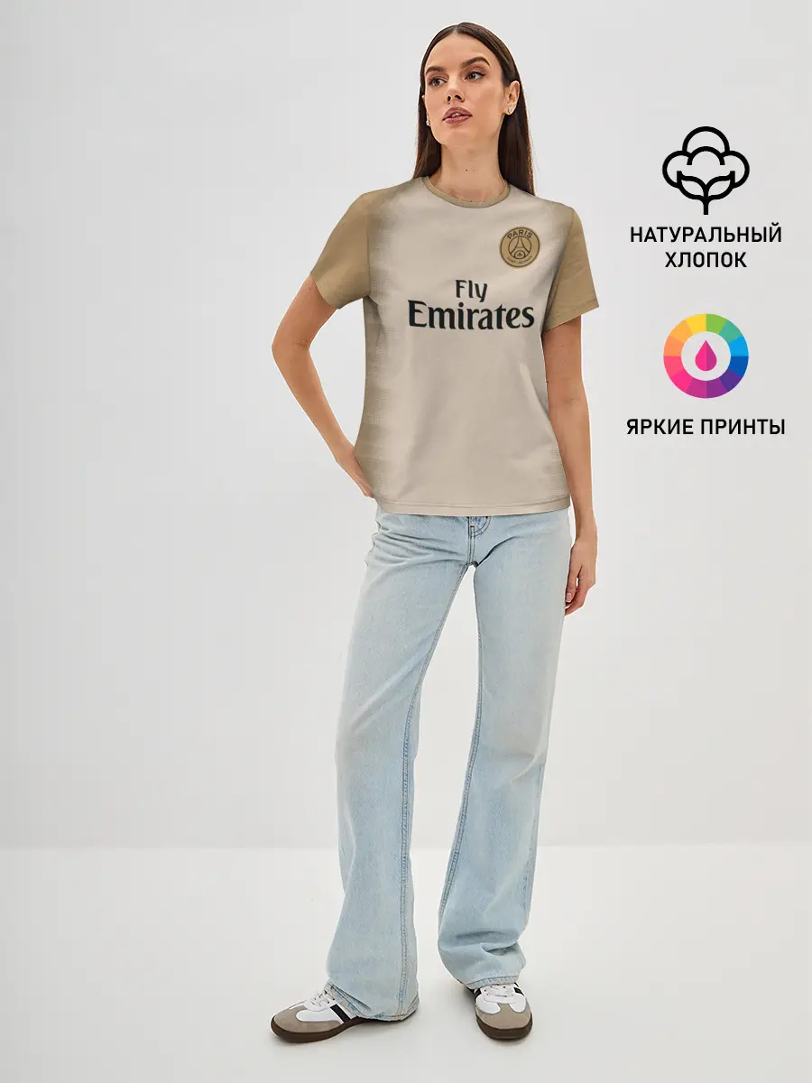 Женская базовая футболка / PSG Форма Новая Away 18/19