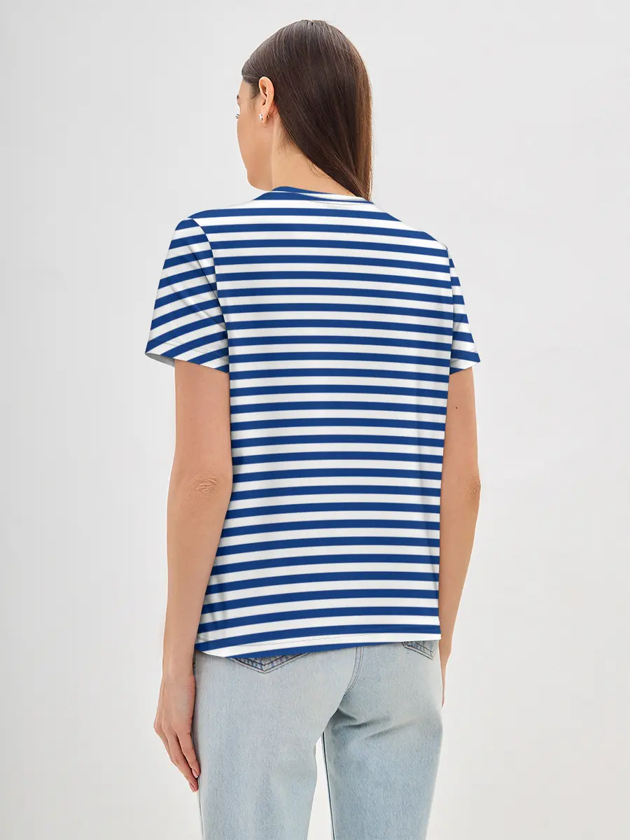 Женская базовая футболка / Тельняшка ВМФ