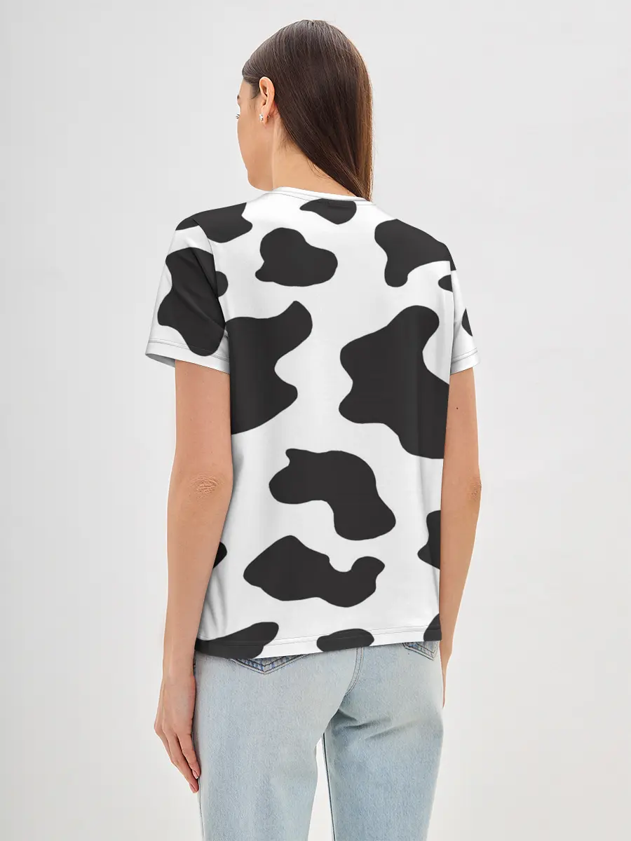 Женская базовая футболка / COW PRINT