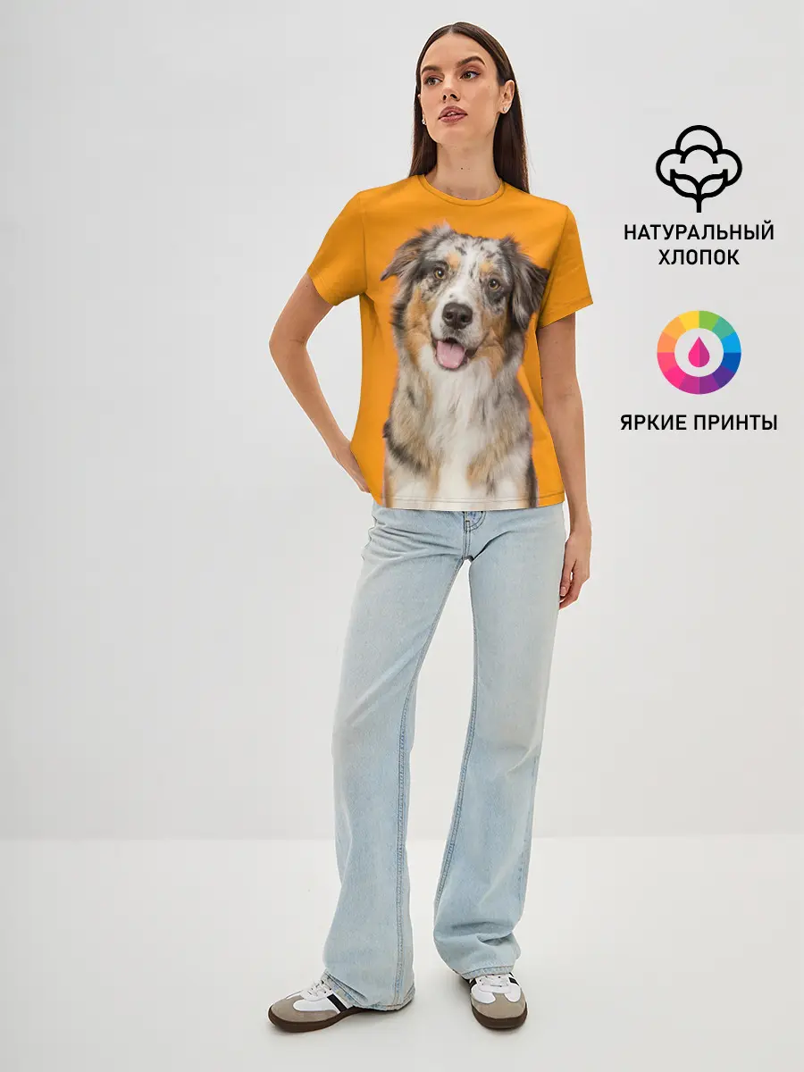 Женская базовая футболка / Австралийская овчарка