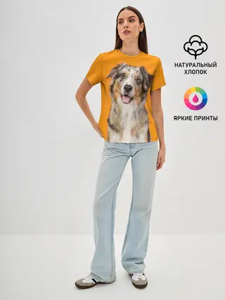 Женская базовая футболка / Австралийская овчарка