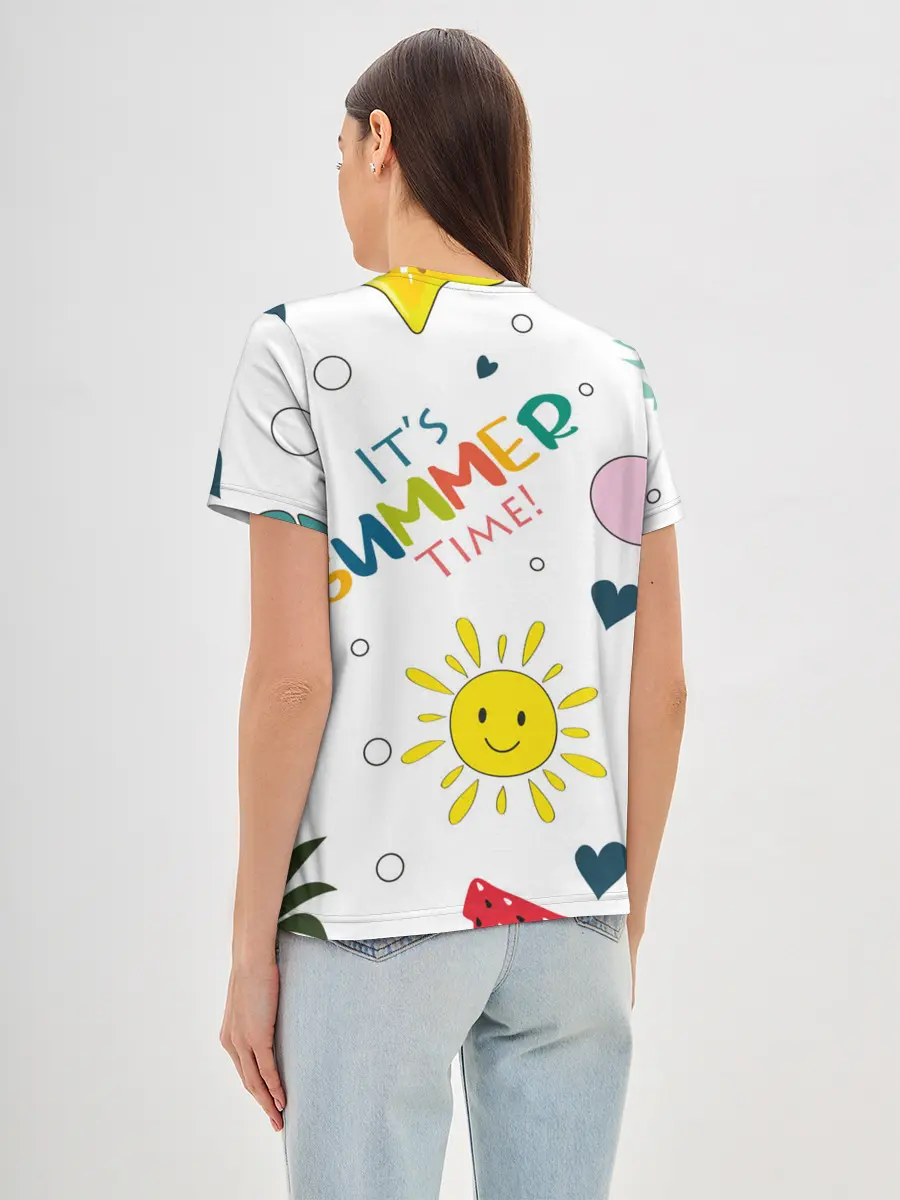 Женская базовая футболка / summer time