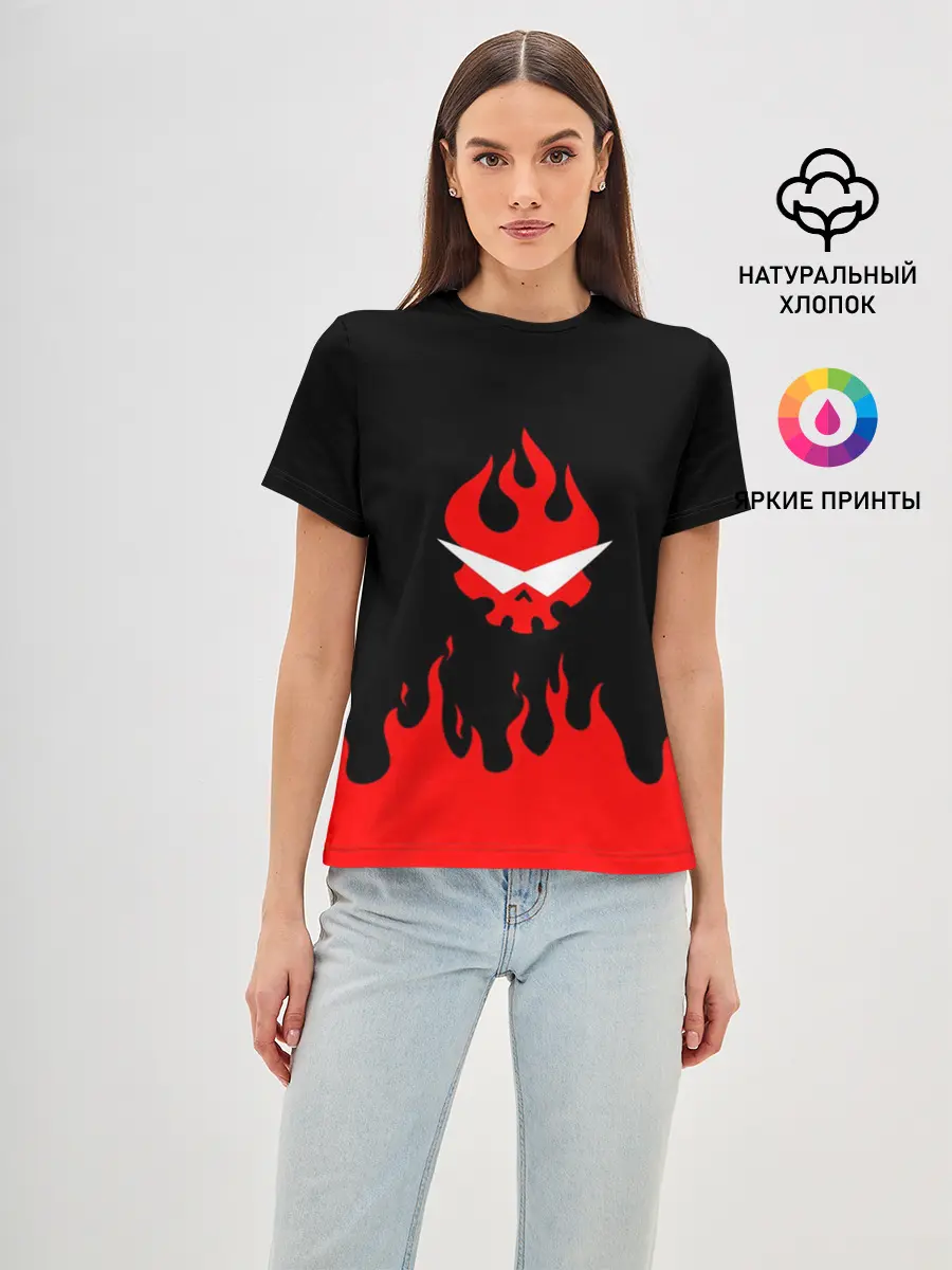 Женская базовая футболка / Гуррен Лаганн языки пламени