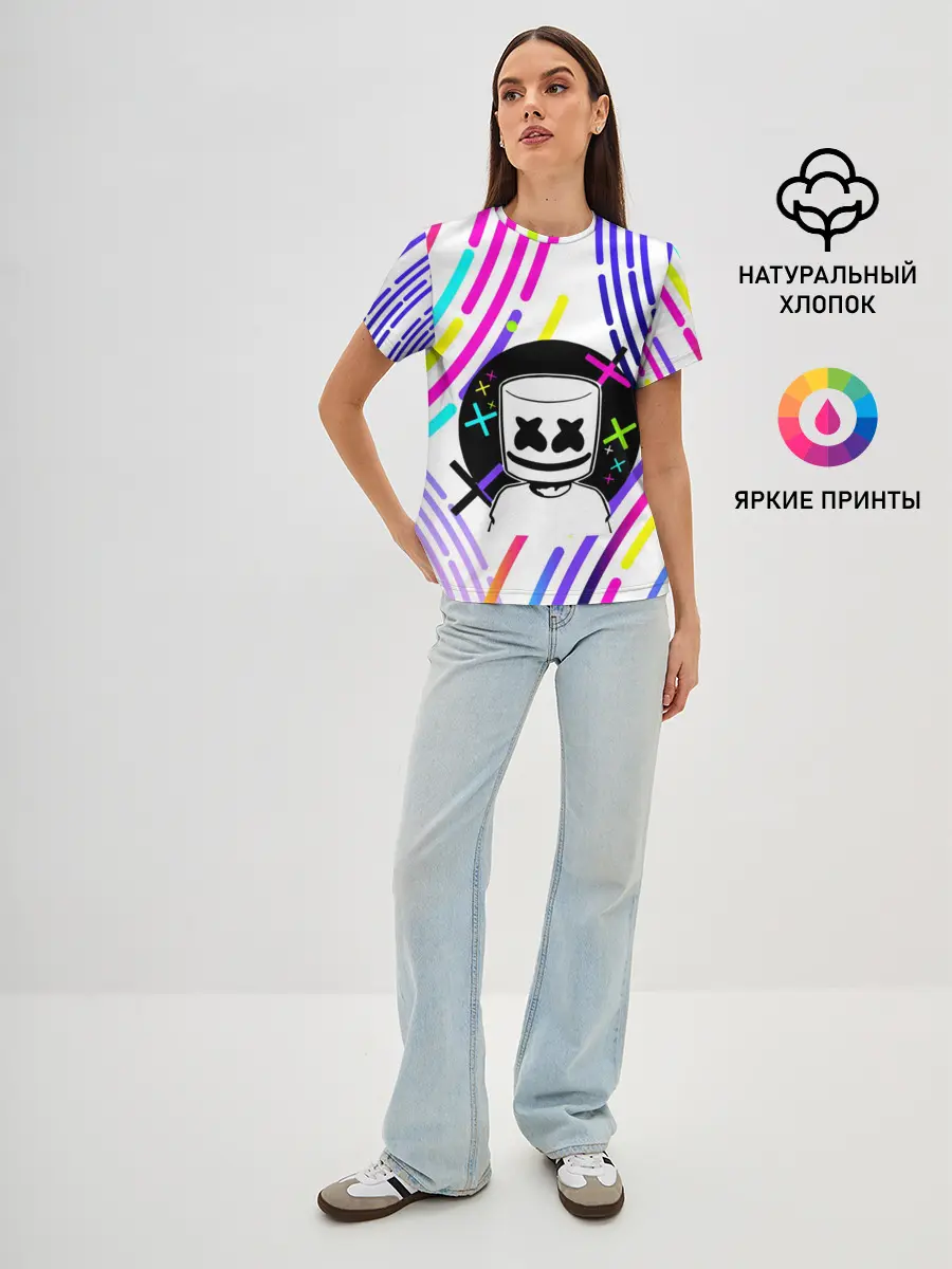 Женская базовая футболка / MARSHMELLO