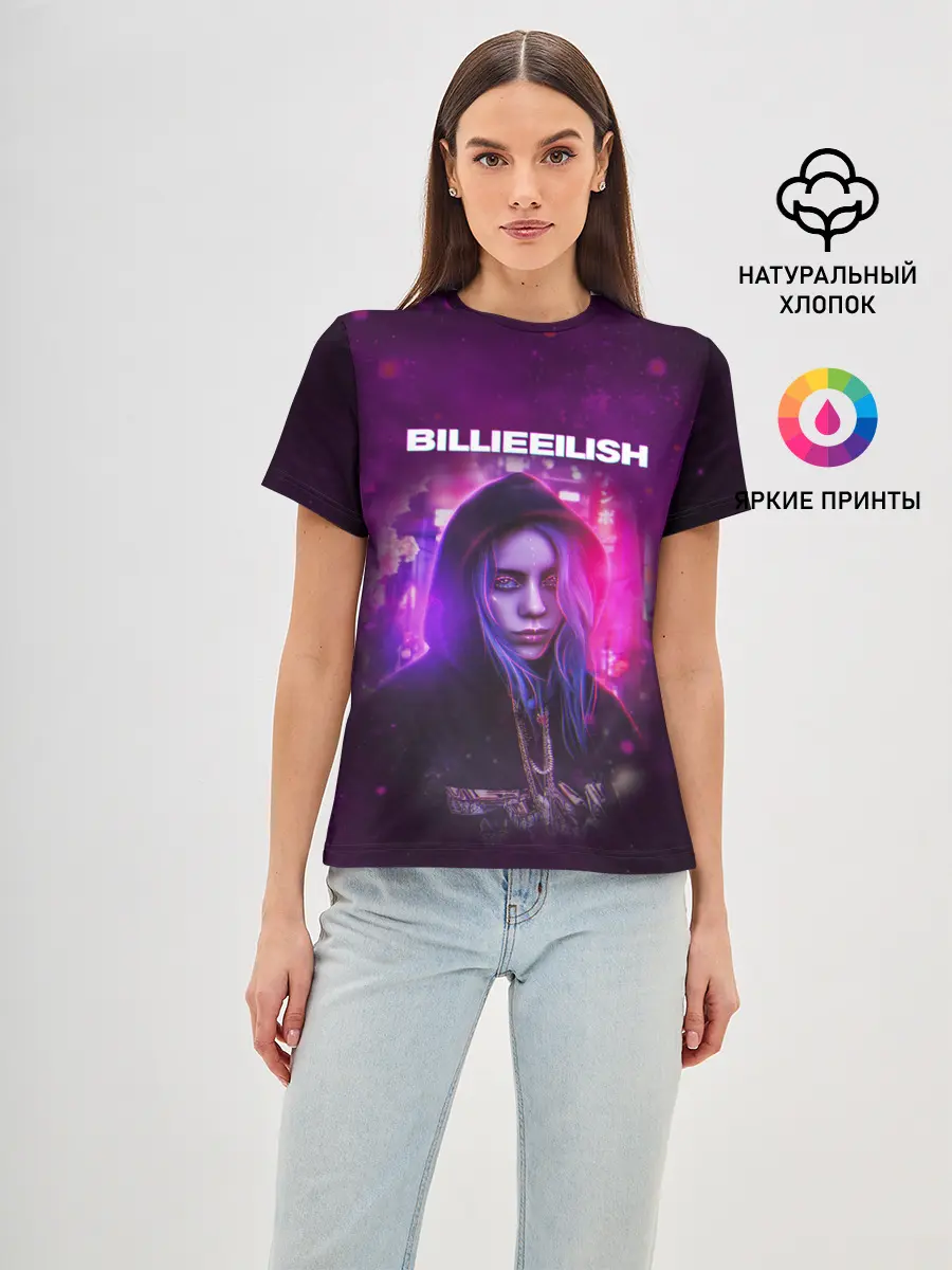 Женская базовая футболка / BILLIE EILISH | GLITCH