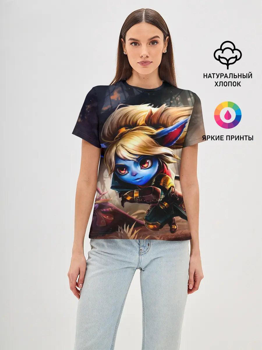Женская базовая футболка / Поппи Хранительница молота