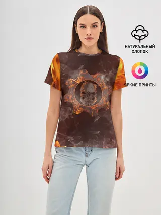 Женская базовая футболка / ШЕСТЕРНЯ | GEARS OF WAR