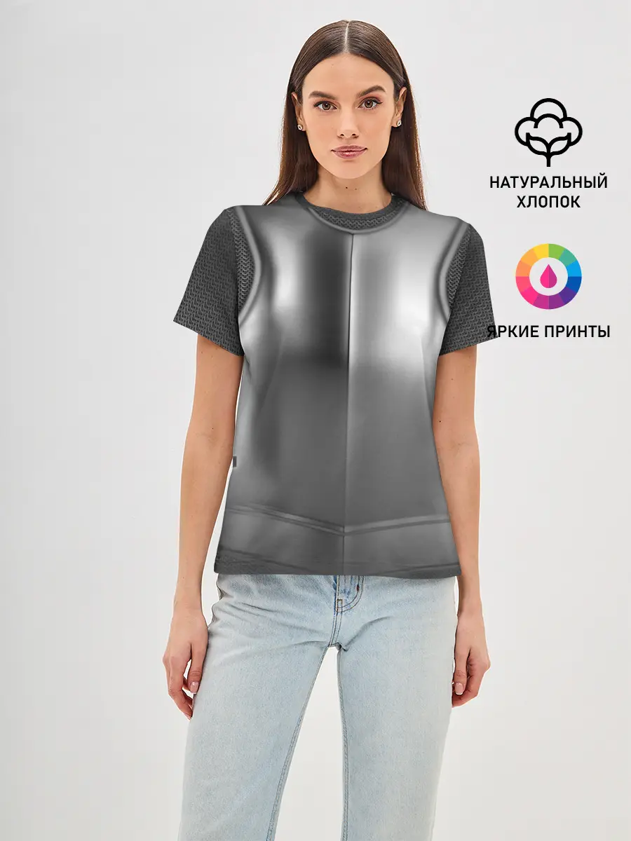 Женская базовая футболка / Доспехи рыцаря